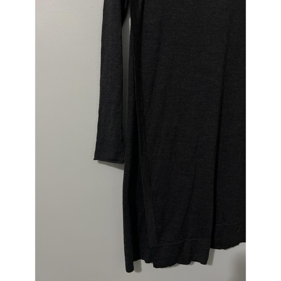 Eileen Fisher Dress Women's Small Gray Merino Wool Asymmetrical Hem Long Sleeve - Picture 12 of 16
